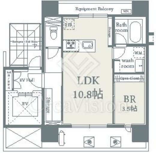 FABRIC信濃町Residence　501号室　間取り