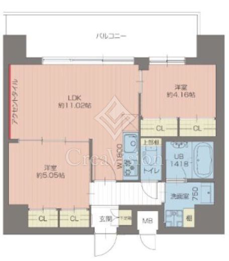 プレジオ葛西ASIAN　1005号室　間取り