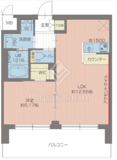 プレジオ葛西ASIAN　1303号室　間取り