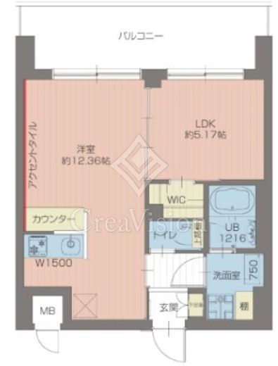 プレジオ葛西ASIAN　1306号室　間取り