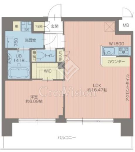 プレジオ葛西ASIAN　202号室　間取り