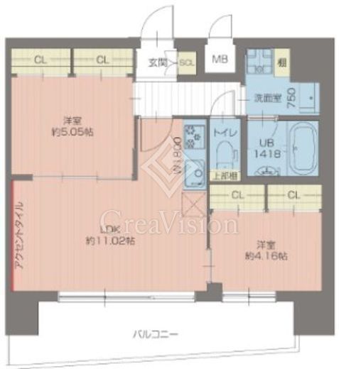 プレジオ葛西ASIAN　504号室　間取り