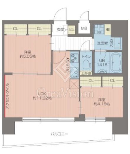 プレジオ葛西ASIAN　505号室　間取り