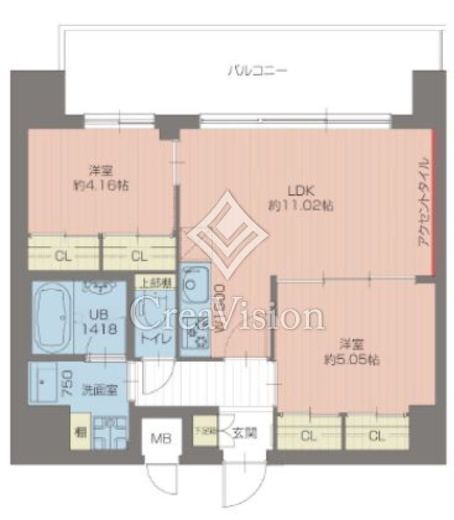 プレジオ葛西ASIAN　708号室　間取り