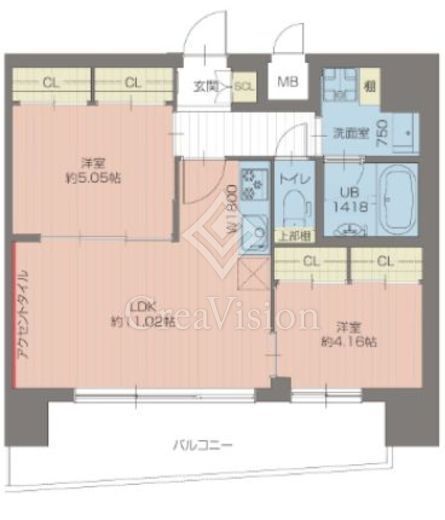 プレジオ葛西ASIAN　805号室　間取り