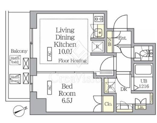 ヴェント四谷　504号室　間取り