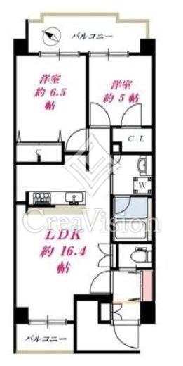 ミオ中目黒　802号室　間取り