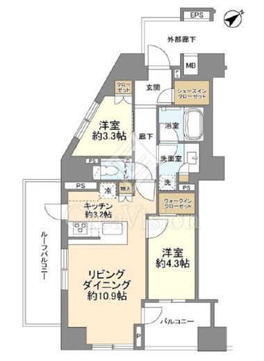 ブランズ武蔵小山　601号室　間取り