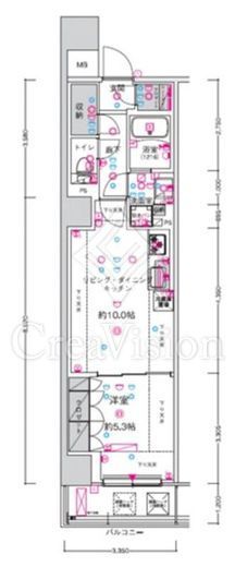ＣＲＥＳＴ　ＴＡＰＰ　新横浜Ⅱ　201号室　間取り