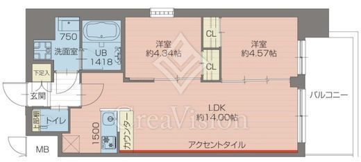 プレジオ新小岩EURO　504号室　間取り