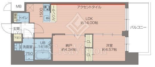 プレジオ新小岩EURO　601号室　間取り