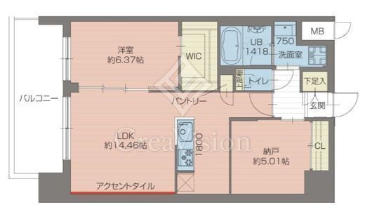 プレジオ新小岩EURO　607号室　間取り