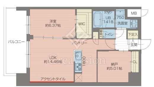 プレジオ新小岩EURO　907号室　間取り