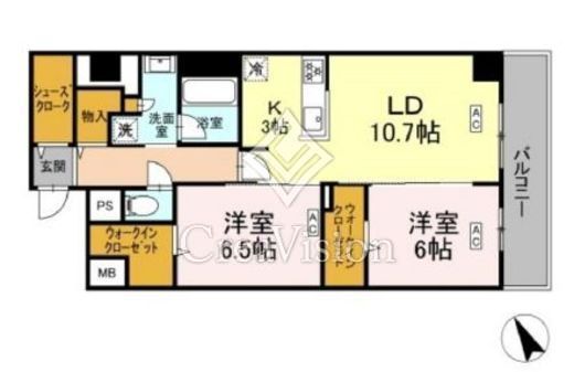 ロイジェント平井　104号室　間取り