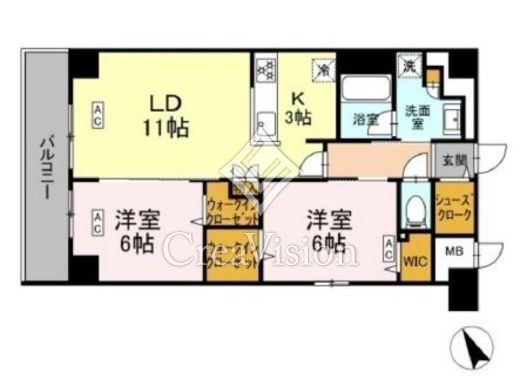ロイジェント平井　203号室　間取り