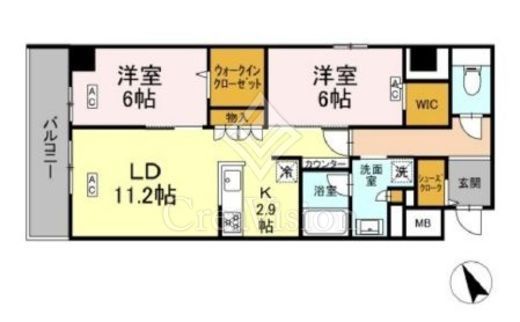 ロイジェント平井　204号室　間取り