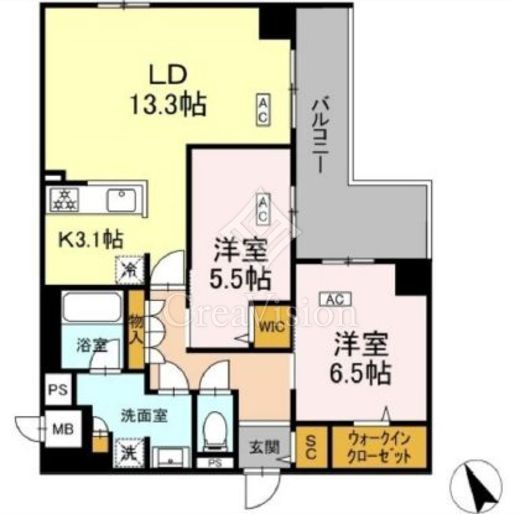 ロイジェント平井　205号室　間取り