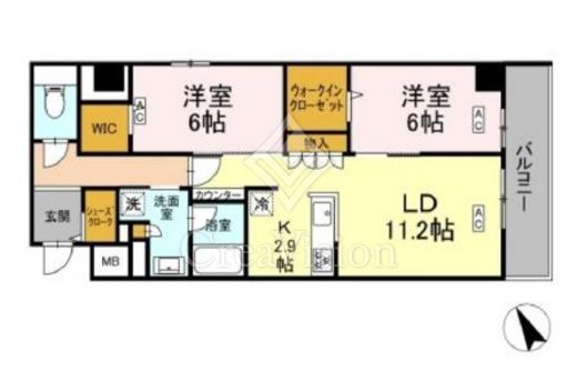 ロイジェント平井　206号室　間取り