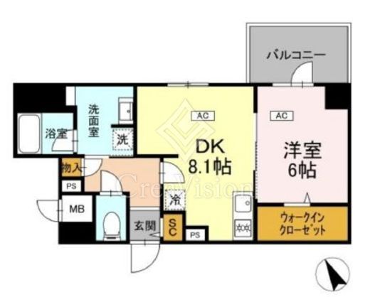 ロイジェント平井　404号室　間取り