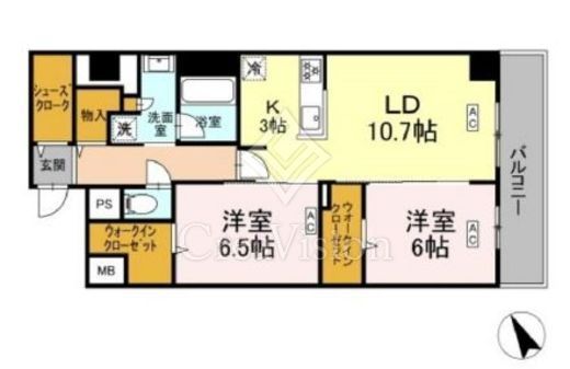 ロイジェント平井　405号室　間取り