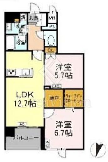 ロイジェント豊島園　205号室　間取り