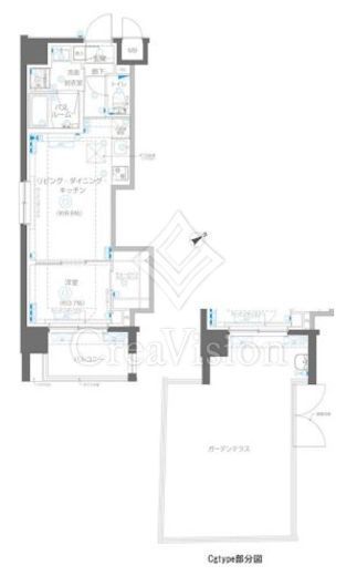 ZOOM立川CinemaSite　101号室　間取り