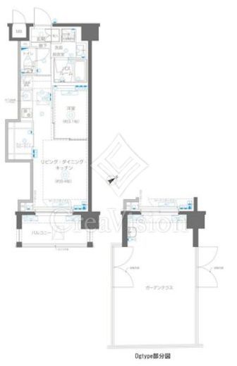 ZOOM立川CinemaSite　102号室　間取り