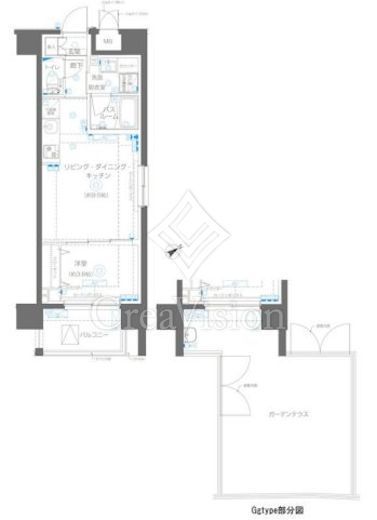 ZOOM立川CinemaSite　105号室　間取り