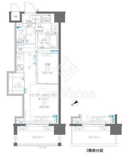ZOOM立川CinemaSite　302号室　間取り