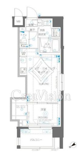 ZOOM立川CinemaSite　304号室　間取り