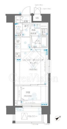 ZOOM立川CinemaSite　309号室　間取り