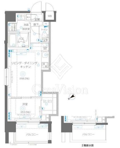 ZOOM立川CinemaSite　401号室　間取り
