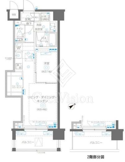 ZOOM立川CinemaSite　506号室　間取り