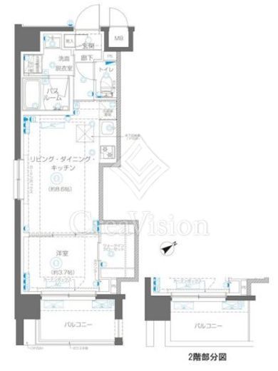 ZOOM立川CinemaSite　205号室　間取り