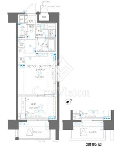ZOOM立川CinemaSite　209号室　間取り