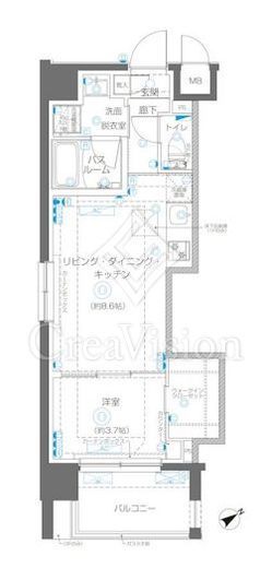 ZOOM立川CinemaSite　305号室　間取り