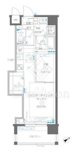 ZOOM立川CinemaSite　408号室　間取り