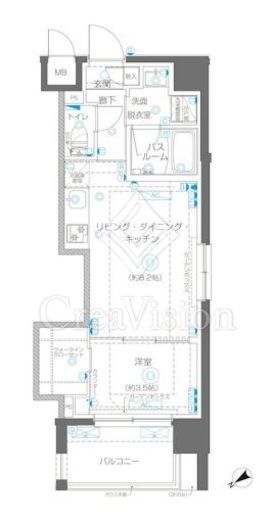 ZOOM立川CinemaSite　504号室　間取り