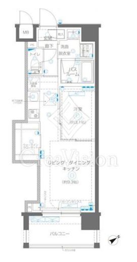 ZOOM立川CinemaSite　508号室　間取り