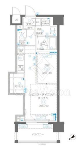 ZOOM立川CinemaSite　602号室　間取り