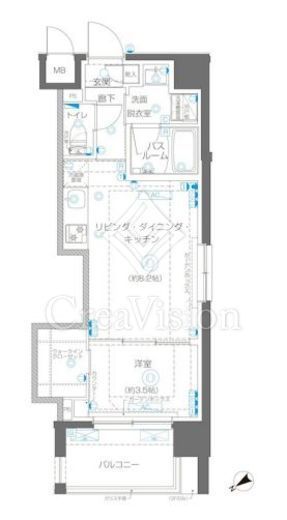 ZOOM立川CinemaSite　604号室　間取り