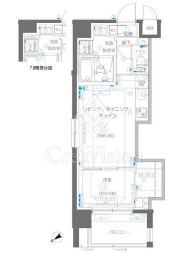 ZOOM立川CinemaSite　701号室　間取り