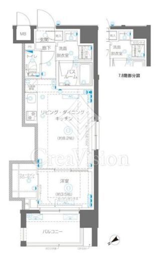 ZOOM立川CinemaSite　704号室　間取り