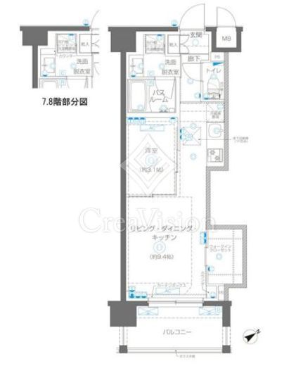 ZOOM立川CinemaSite　707号室　間取り