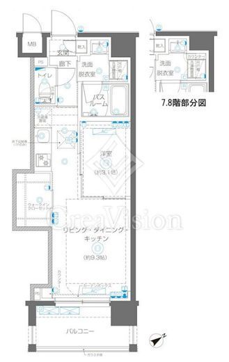 ZOOM立川CinemaSite　708号室　間取り