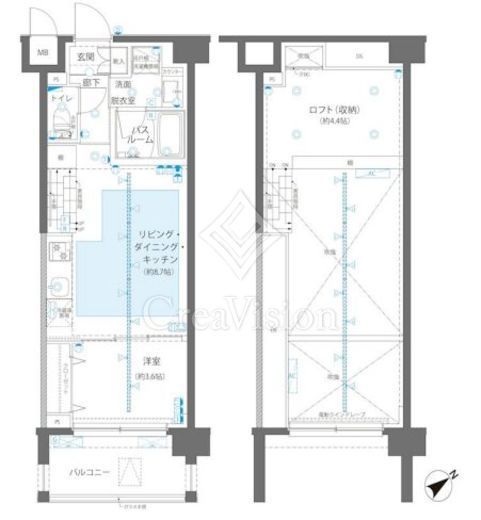 ZOOM立川CinemaSite　906号室　間取り