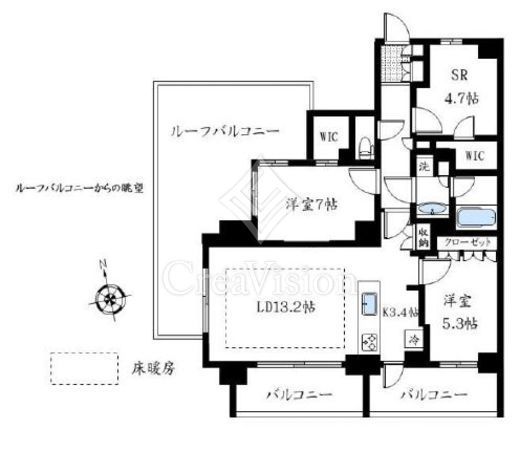 イノバス西荻窪　701号室　間取り