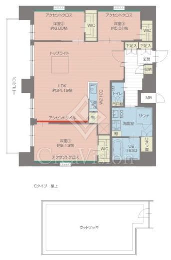 プレジオ尾久EURO　1401号室　間取り