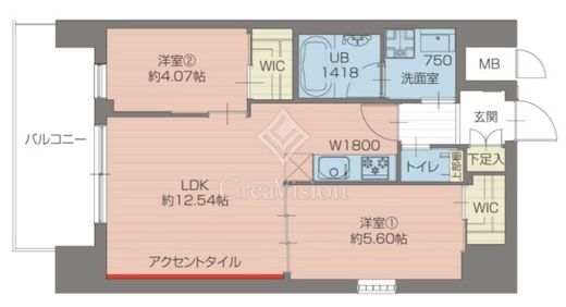プレジオ尾久EURO　502号室　間取り