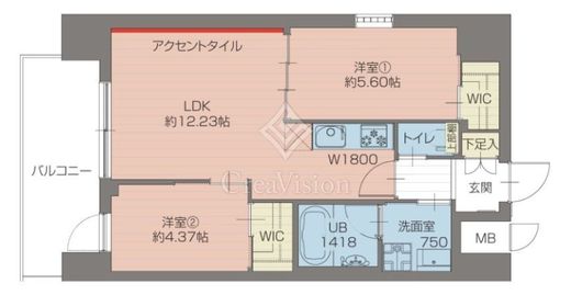 プレジオ尾久EURO　803号室　間取り